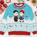 Personalized Christmas Ugly Sweater Custom Name Gift for Couple