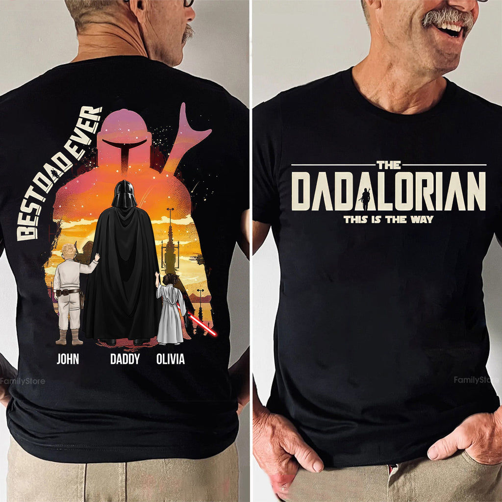 Personalized Best Dad Ever The Dadalorian Shirt Gift for Dad