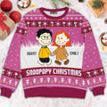 Personalized Snoopopy Christmas Ugly Sweater for Couples Gift