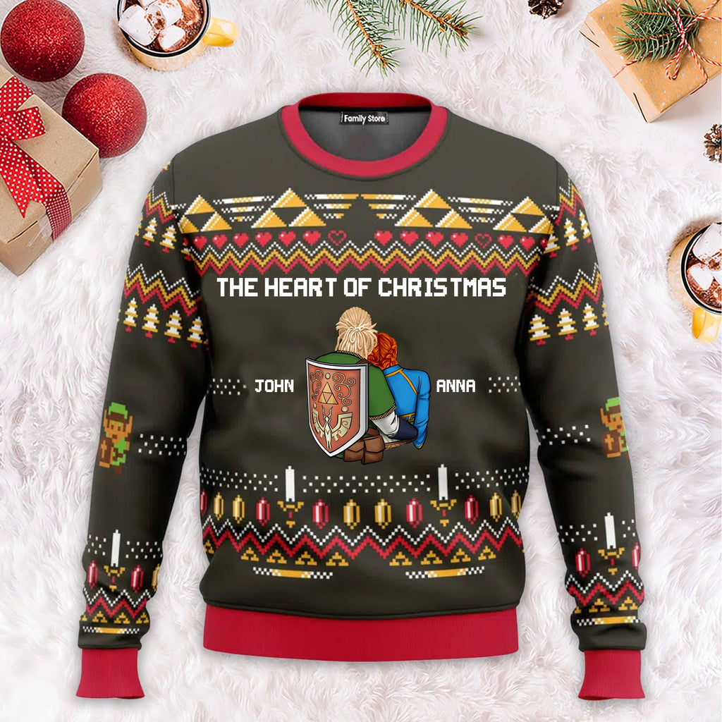 Personalized Ugly Christmas Sweater Custom Couple Gift for Anniversary