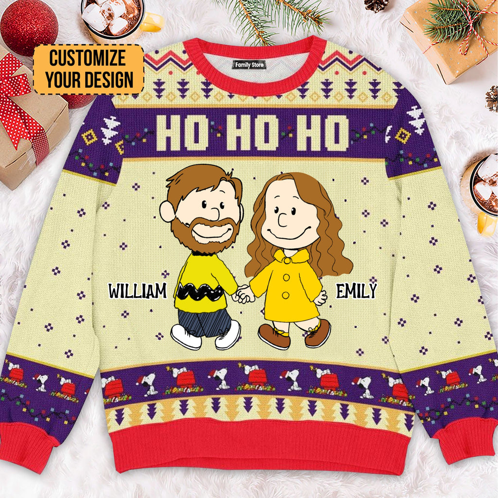 Personalized Ugly Christmas Sweater Gift for Couple | Customize Design
