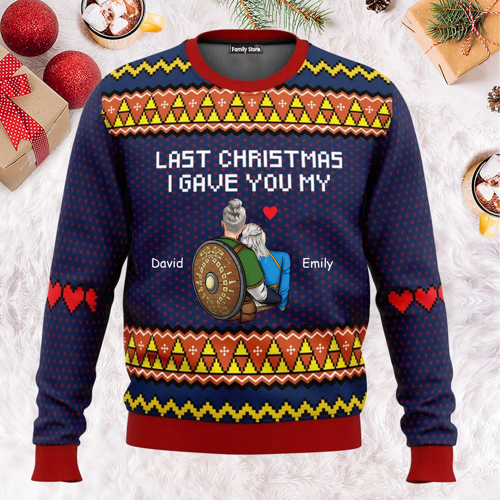 Personalized Ugly Sweater Last Christmas Gift for Couple