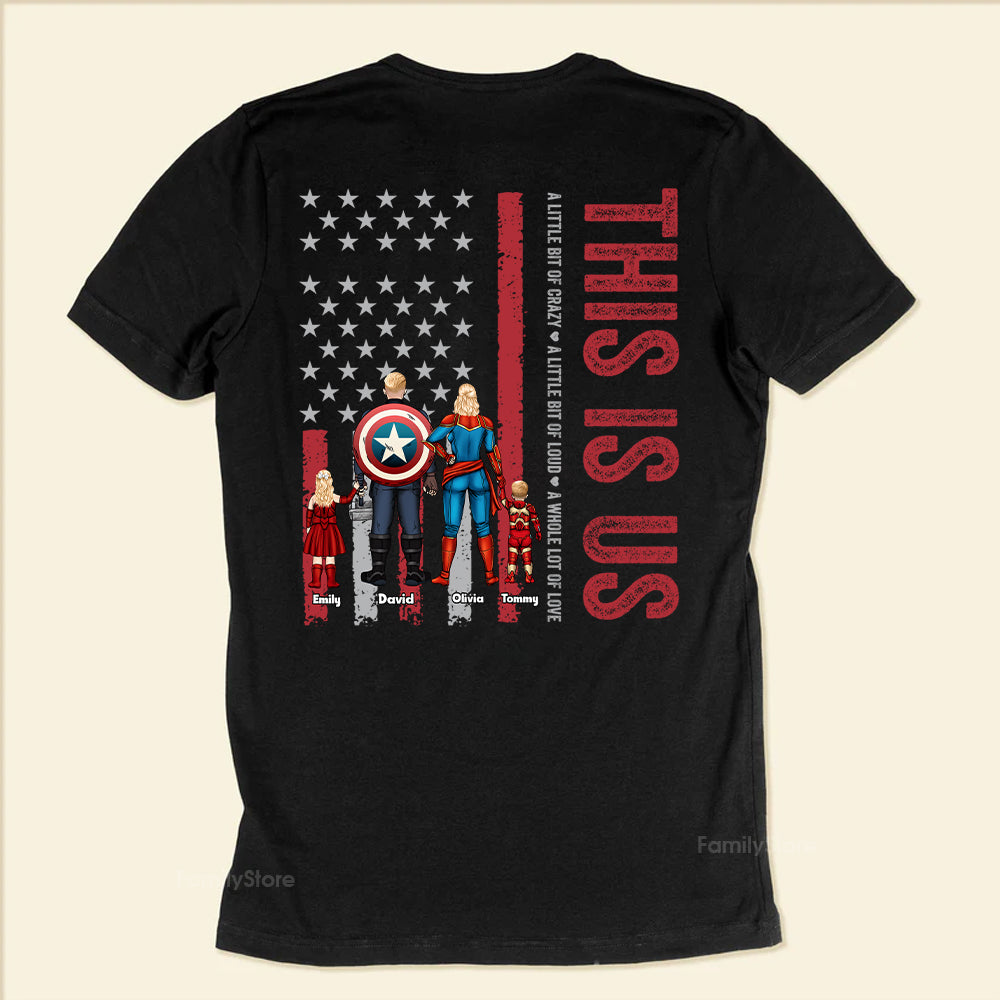 Personalized Superhero Family T-Shirt Custom Gift for Family