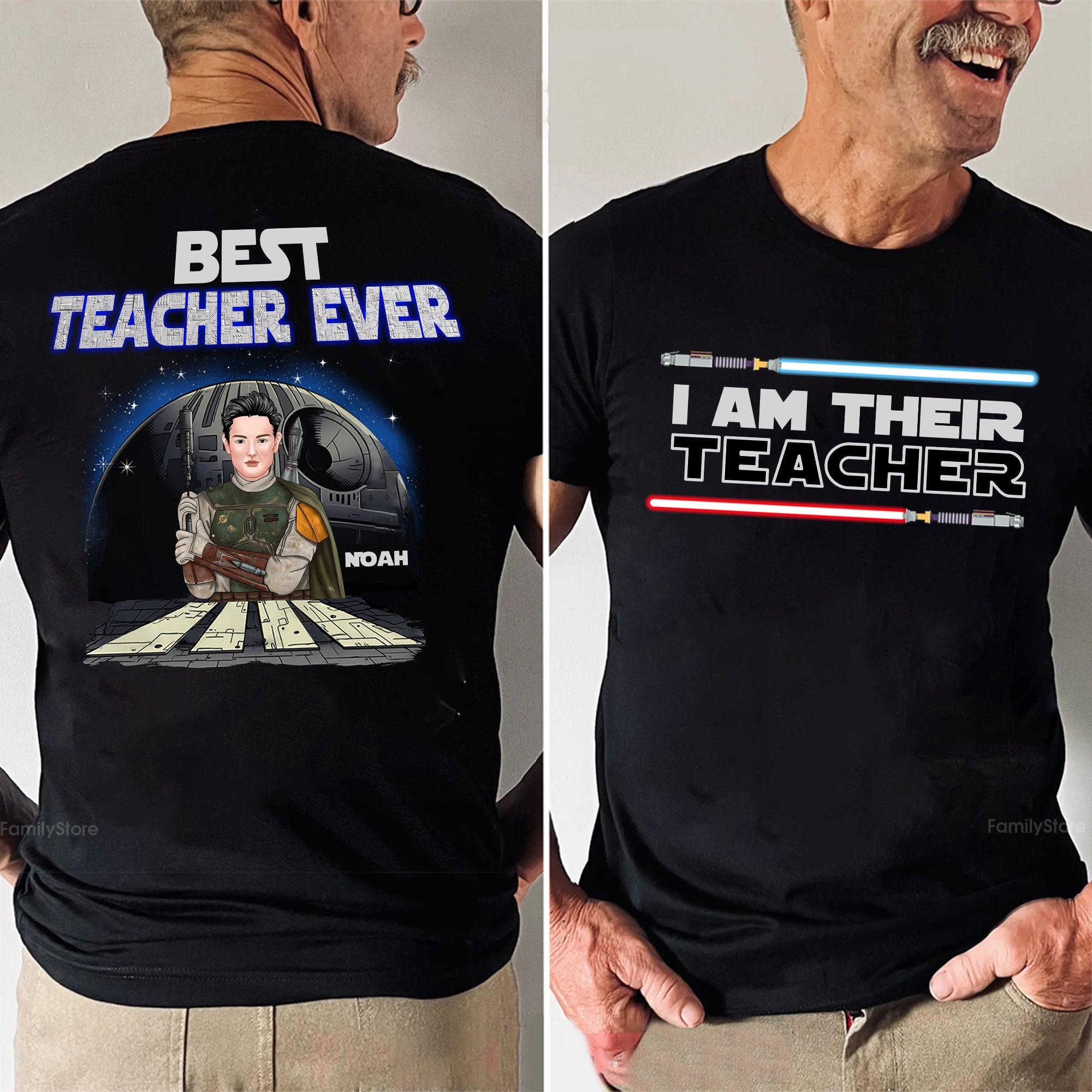Personalized Teacher Shirt Custom Name Graphic Tee Gift