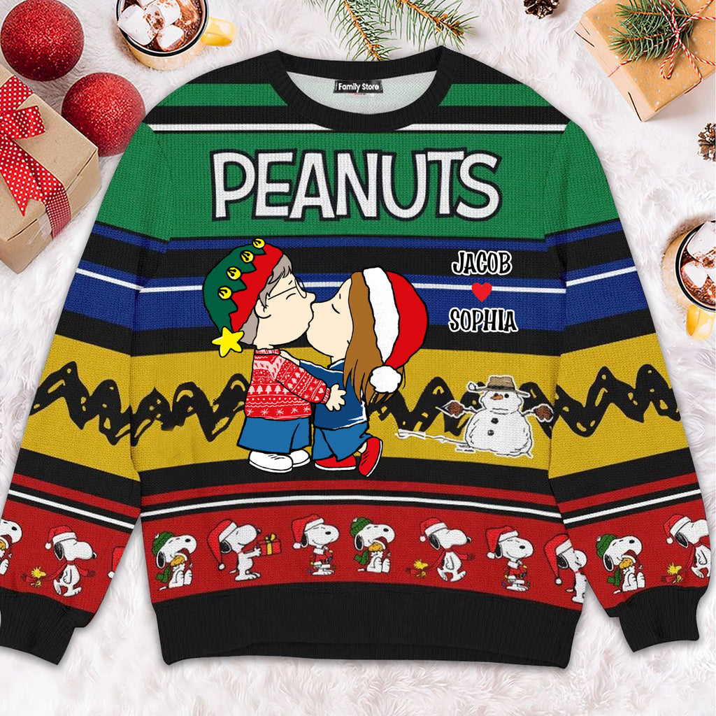 Personalized Peanuts Ugly Sweater for Couples - Holiday Gift