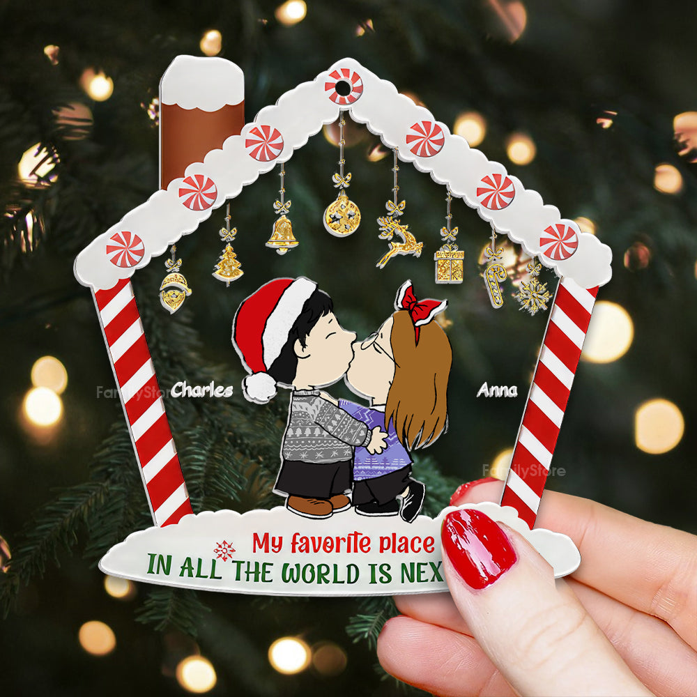 Personalized Acrylic Ornament My Favorite Place Gift for Couple