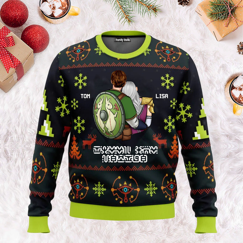 Personalized Sheikah Zelda Ugly Sweatshirt for Couples Gift