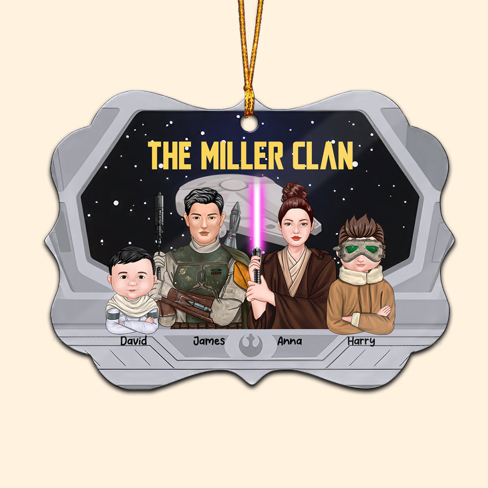 Personalized Family Wood Ornament Custom Clan Name Gift Idea