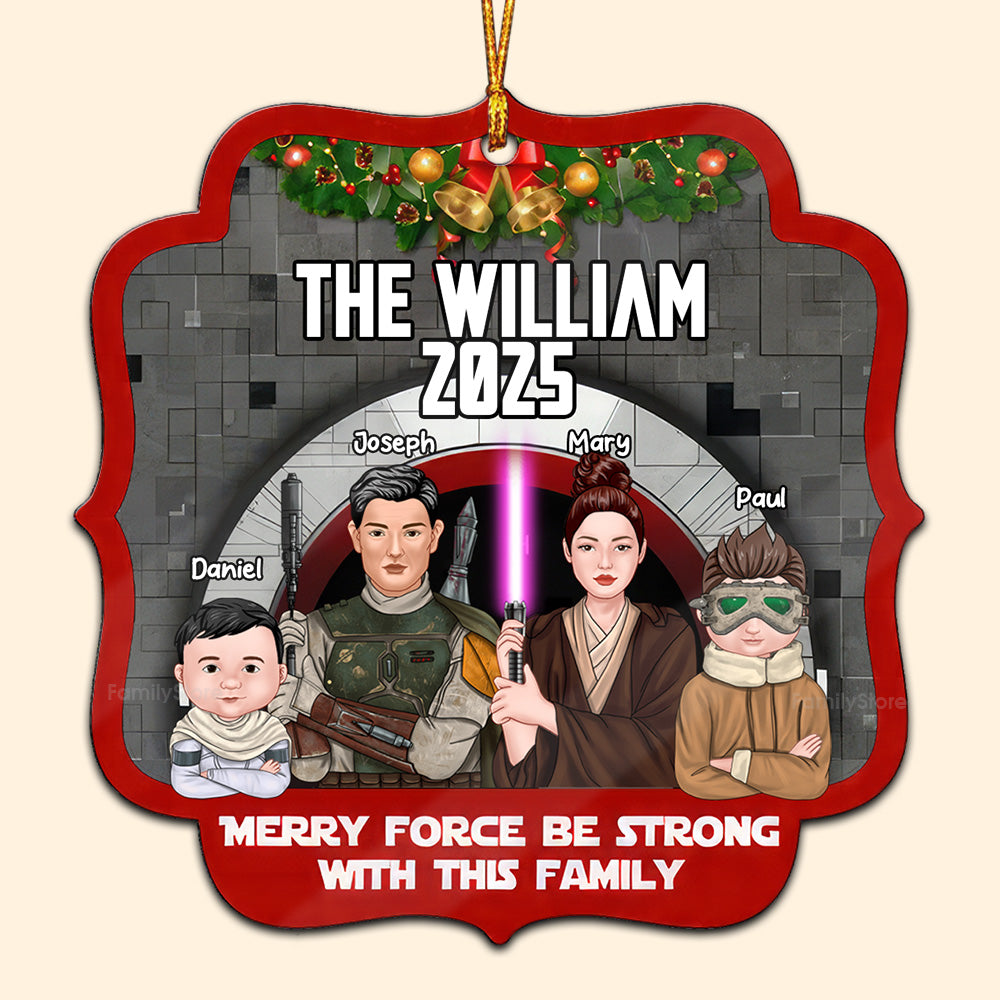 Personalized Wood Christmas Ornament Custom Family Design Gift