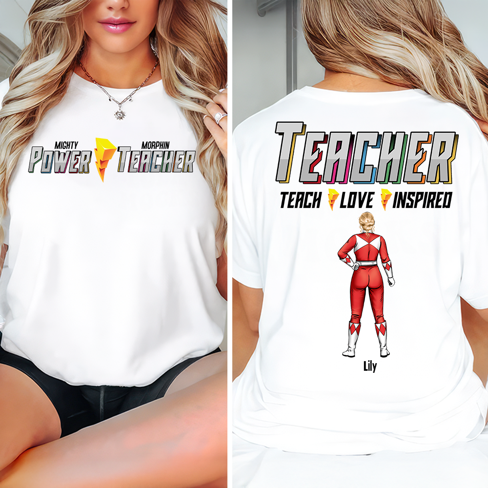 Personalized Teacher Shirt with Teach Love Inspired Design - Gift for Women