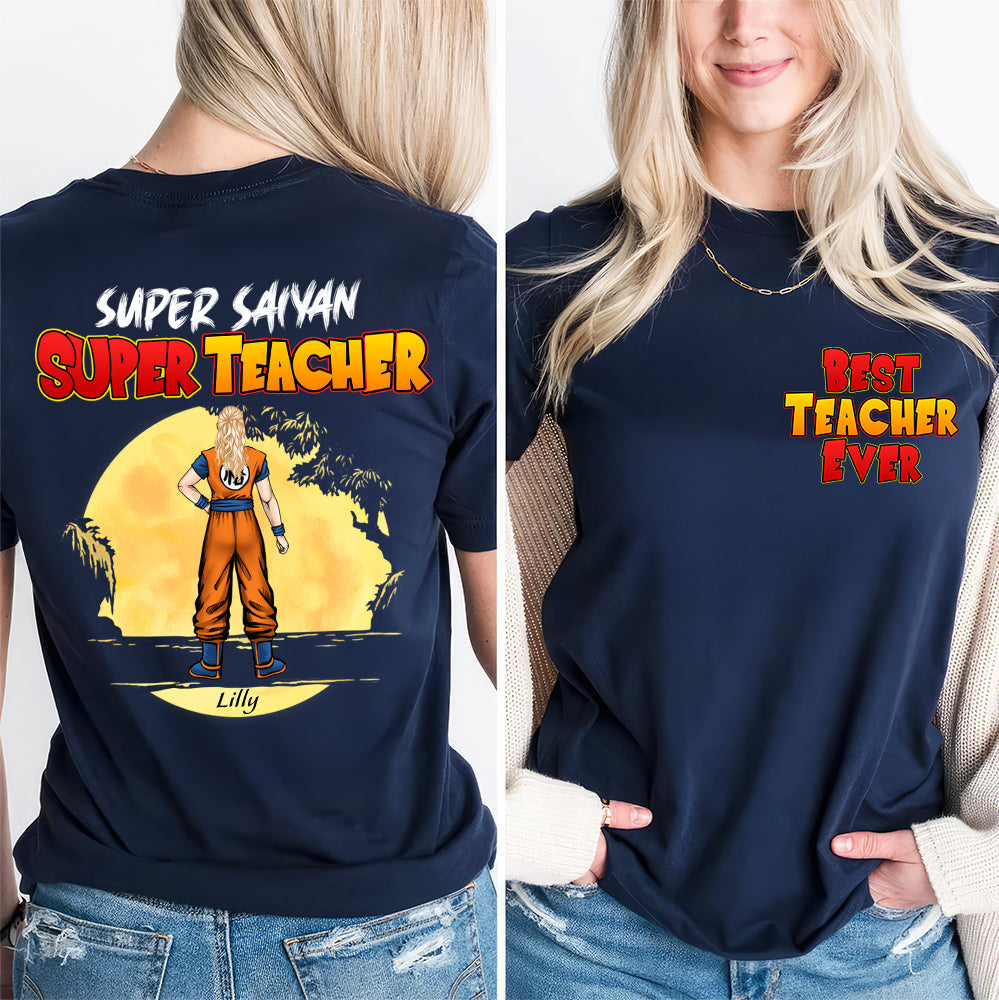 Personalized Super Teacher Shirt Custom Name Gift for Teacher