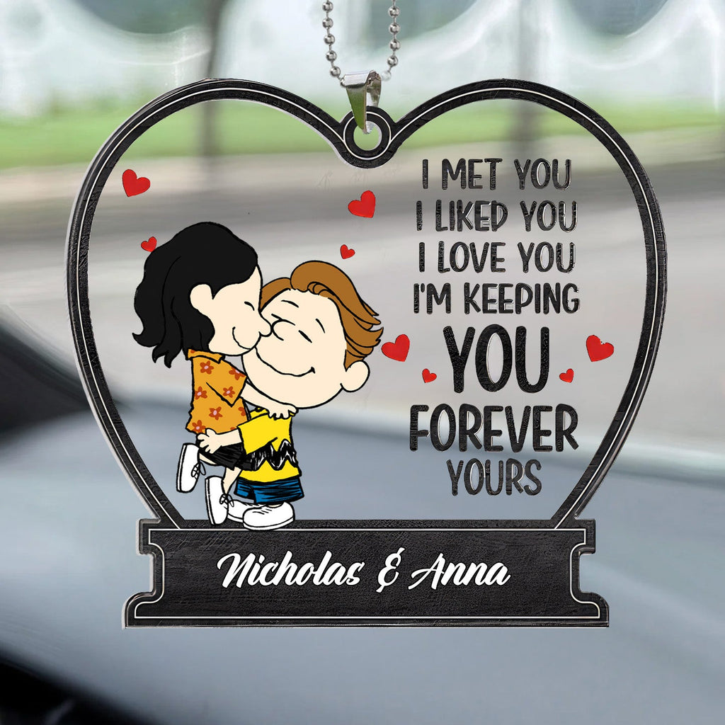 Personalized Acrylic Car Ornament Unique Gift for Couples