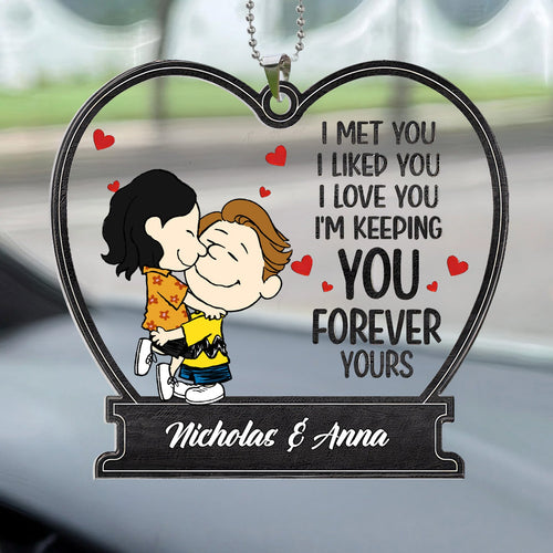 Personalized Acrylic Car Ornament Unique Gift for Couples Acrylic Car Hanger GradoCreations