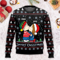 Personalized Snoopy Christmas Ugly Sweater Unique Couple Gift