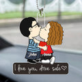 Personalized Acrylic Car Ornament Custom Name Gift for Couple