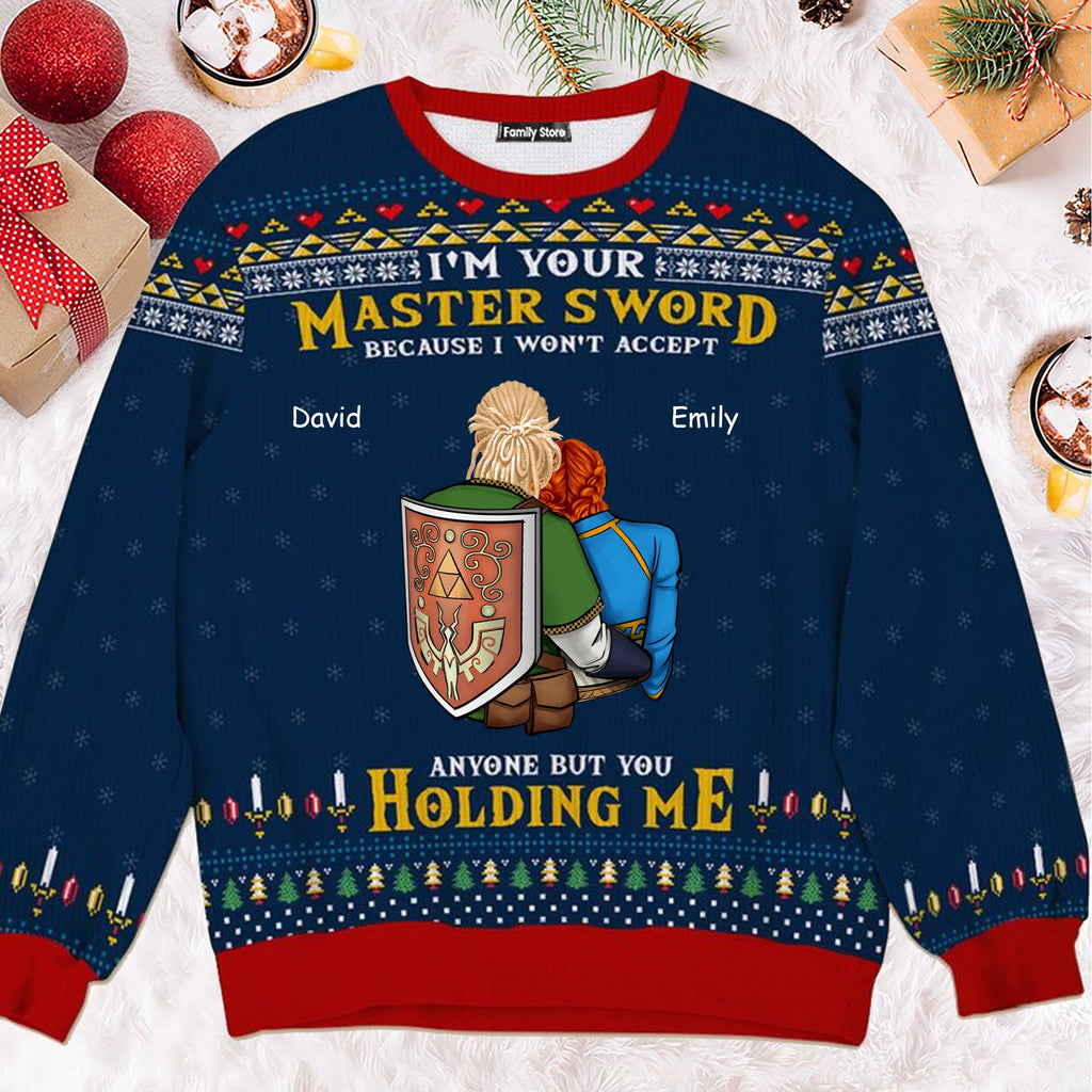 Personalized Ugly Sweater Custom Name for Couples | Anniversary Gift