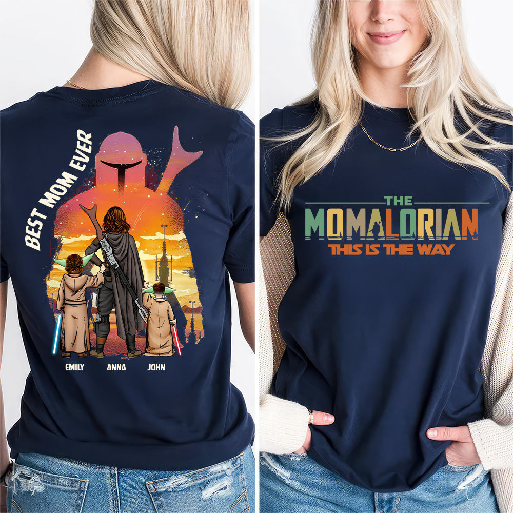 Personalized Best Mom Ever Shirt with The Momalorian Design Gift for Mom