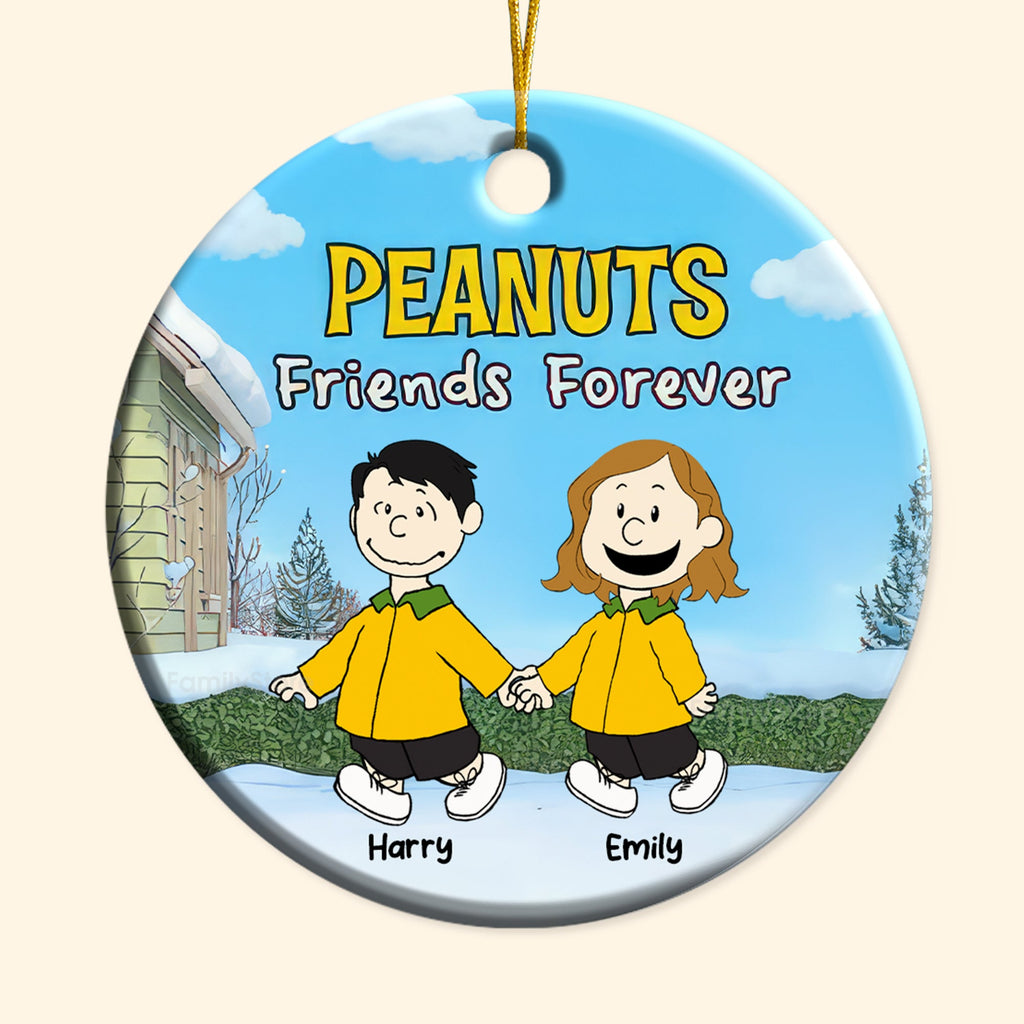 Personalized Friends Forever Ceramic Ornament Custom Gift for Friend, Family Member