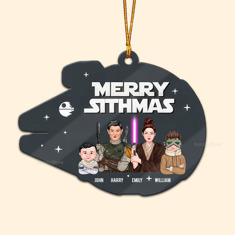 Personalized Wood Christmas Ornament Custom Family Gift