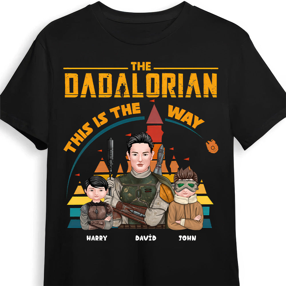 Personalized The Daddalorian Shirt Custom Name Gift for Dad