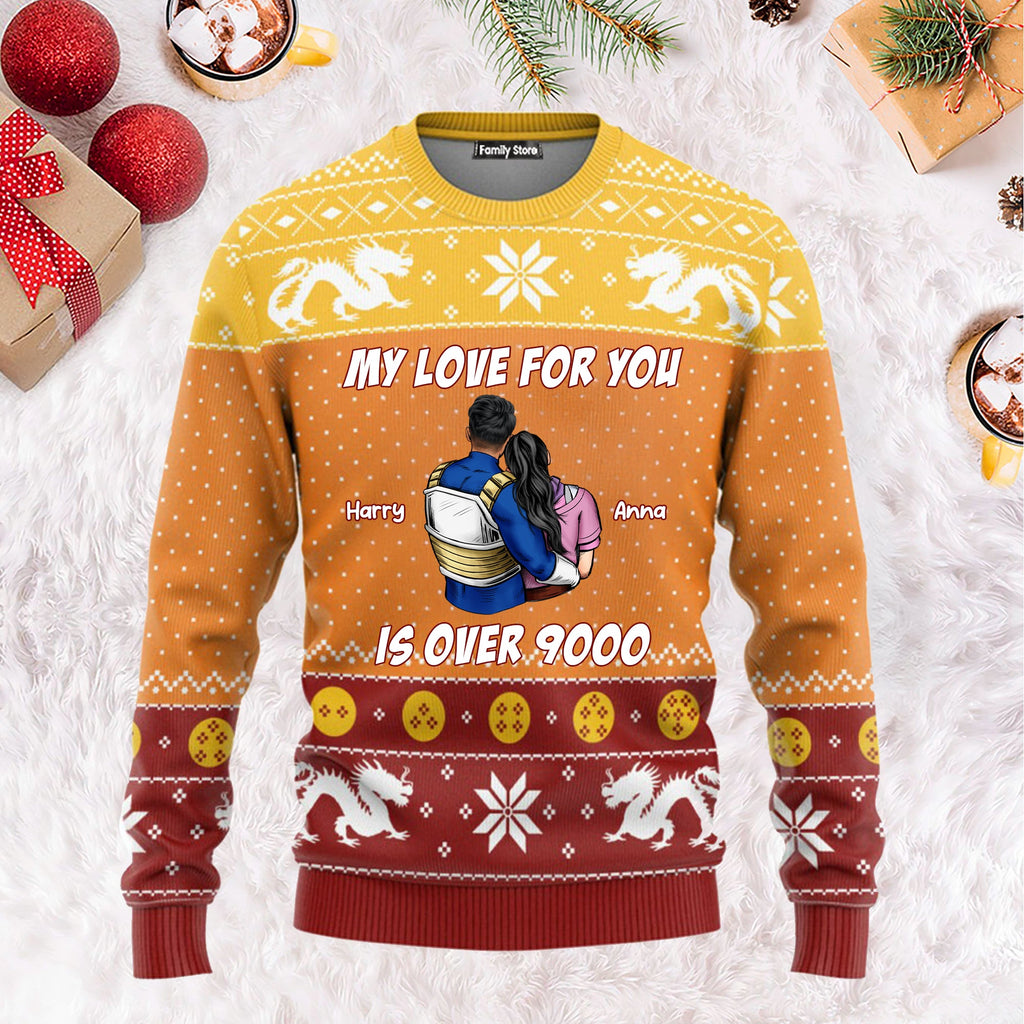 Personalized Ugly Sweater For Couples - My Love for You Gift
