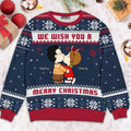Personalized Christmas Ugly Sweater for Couples | Custom Name Gift