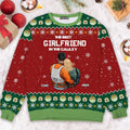 Personalized Ugly Christmas Sweater Gift for Girlfriend Anniversary