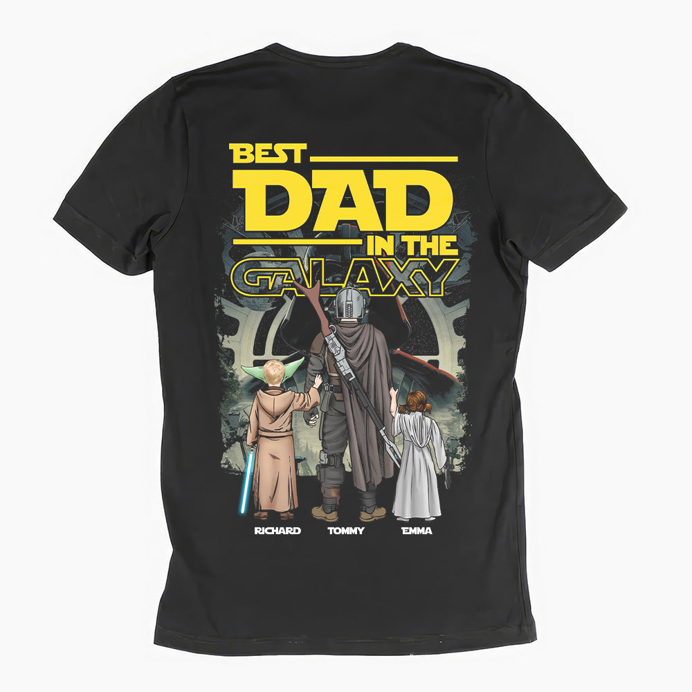 Personalized Best Dad In The Galaxy Shirt Gift for Dad