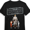 Personalized Father's Day Shirt 'Always Follow Your Father's Footsteps' Custom Name Gift for Dad