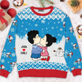 Personalized Ugly Sweatshirt Couples Gift with Peanuts Design for Holidays