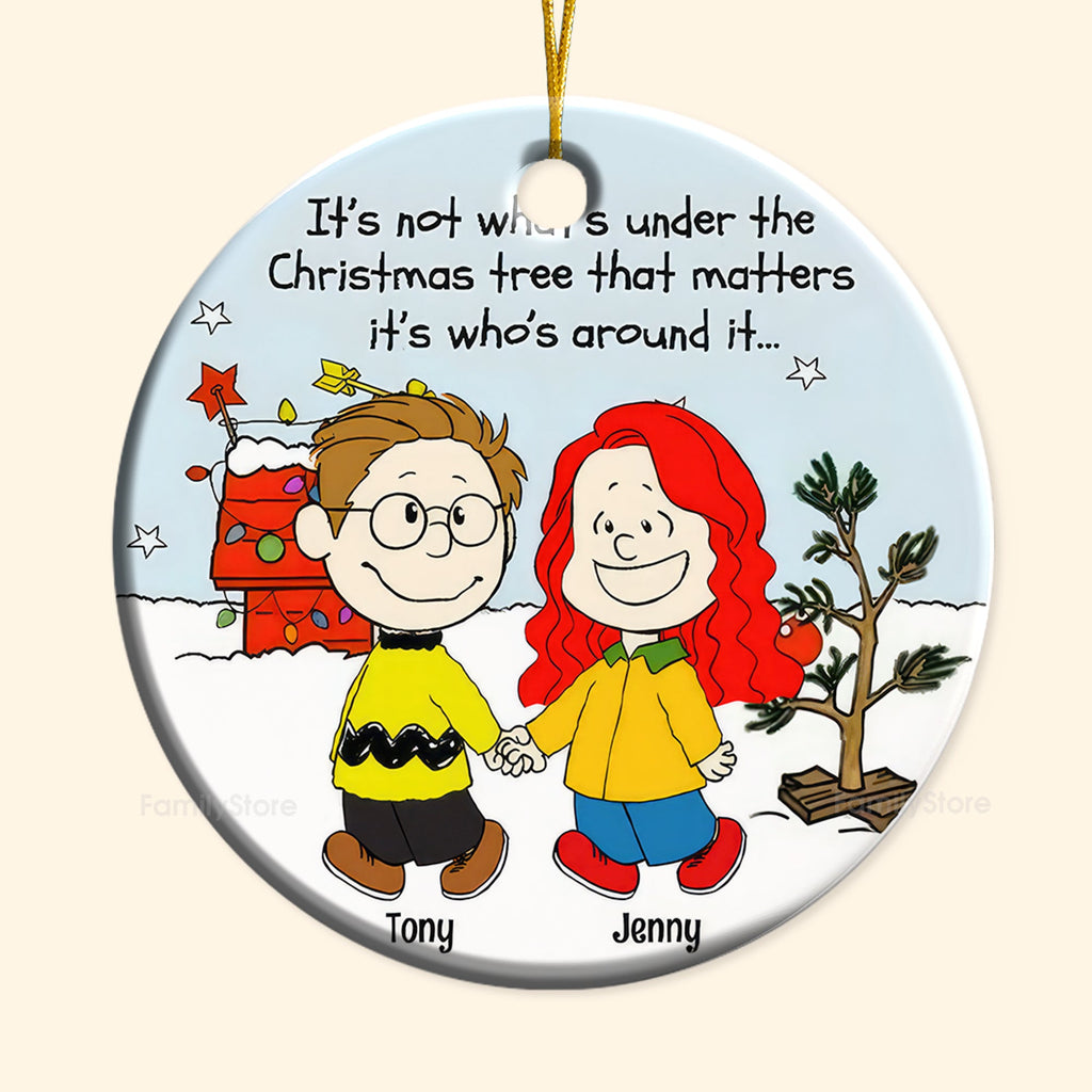 Personalized Ceramic Christmas Ornament Unique Couple Gift