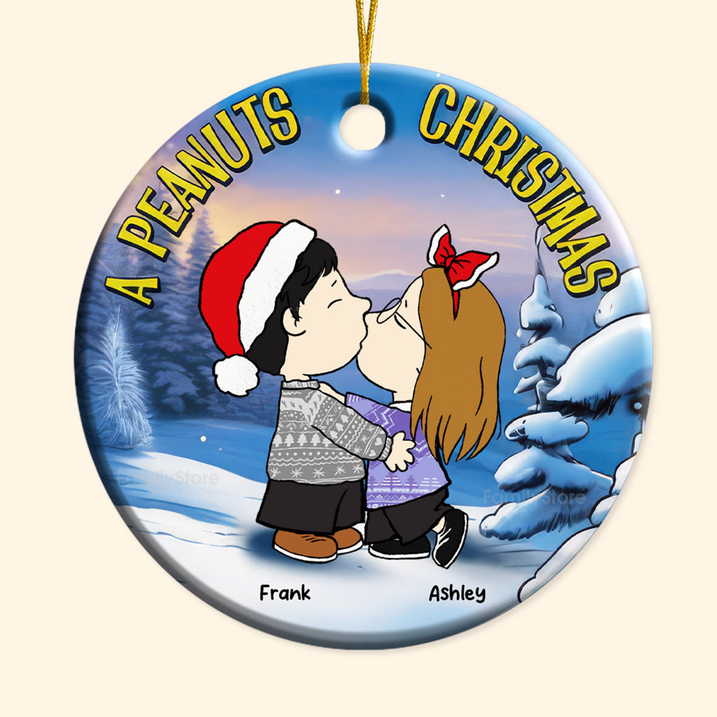 Personalized Ceramic Christmas Ornament for Couples Gift