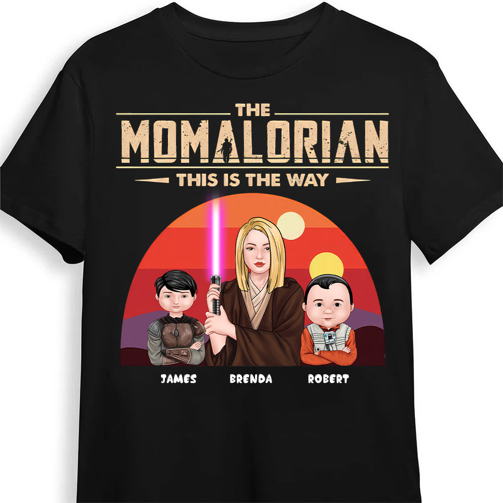 Personalized Momalorian Shirt Custom Name Gift for Mom
