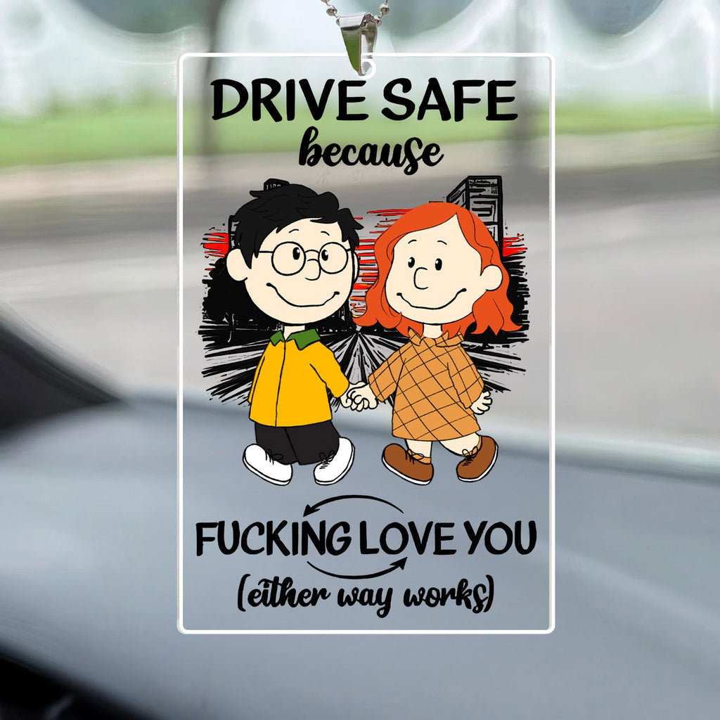 Personalized Acrylic Car Ornament Funny Gift for Couples