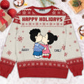 Personalized Peanuts Ugly Sweater Holiday Gift for Couples