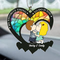 Personalized Acrylic Car Ornament Unique Gift for Couple