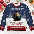 Personalized Ugly Sweater for Couples | Custom Name Gift for Anniversary