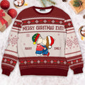 Personalized Merry Christmas Eve Ugly Sweater Gift for Couples