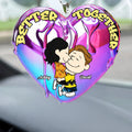 Personalized Better Together Heart Car Ornament Custom Name Gift for Couple