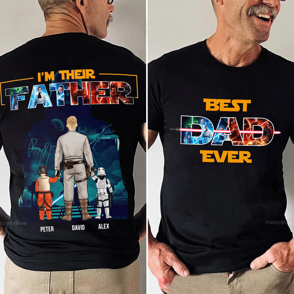 Personalized Galaxy Theme Shirt Best Dad Ever Gift for Dad