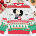 Personalized Peanuts Christmas Ugly Sweater Custom Name Gift for Couple
