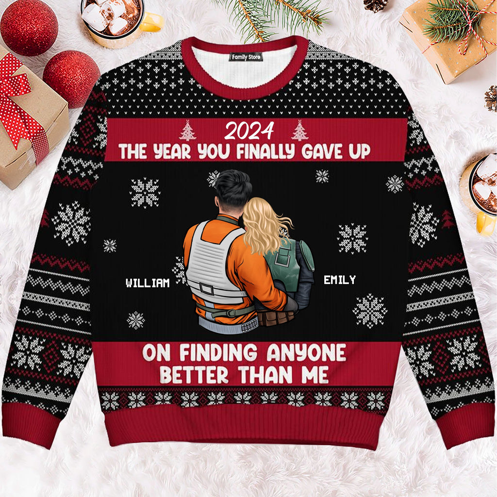 Personalized Ugly Sweater Custom Couple Gift Holiday 2024