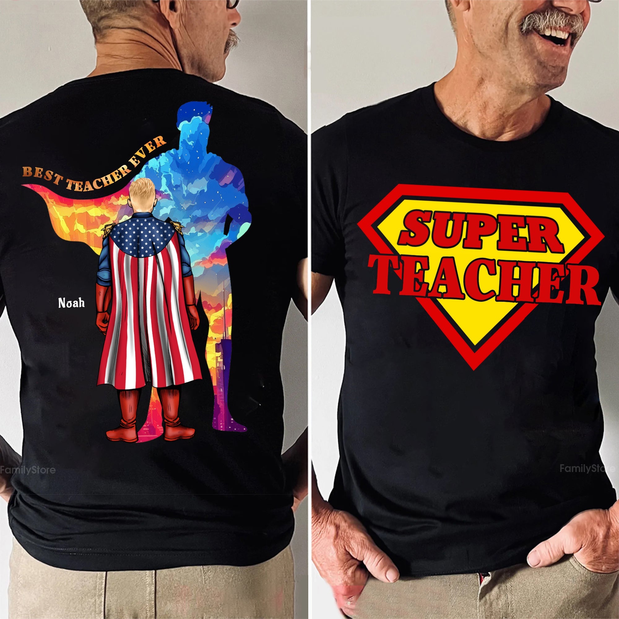 Personalized Super Teacher Shirt Gift for Educators | Cotton Apparel