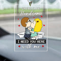 Personalized Acrylic Car Ornament for Couple - Drive Safe Gift