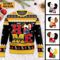 Personalized Ugly Sweater Custom Name Gift for Couple Holiday