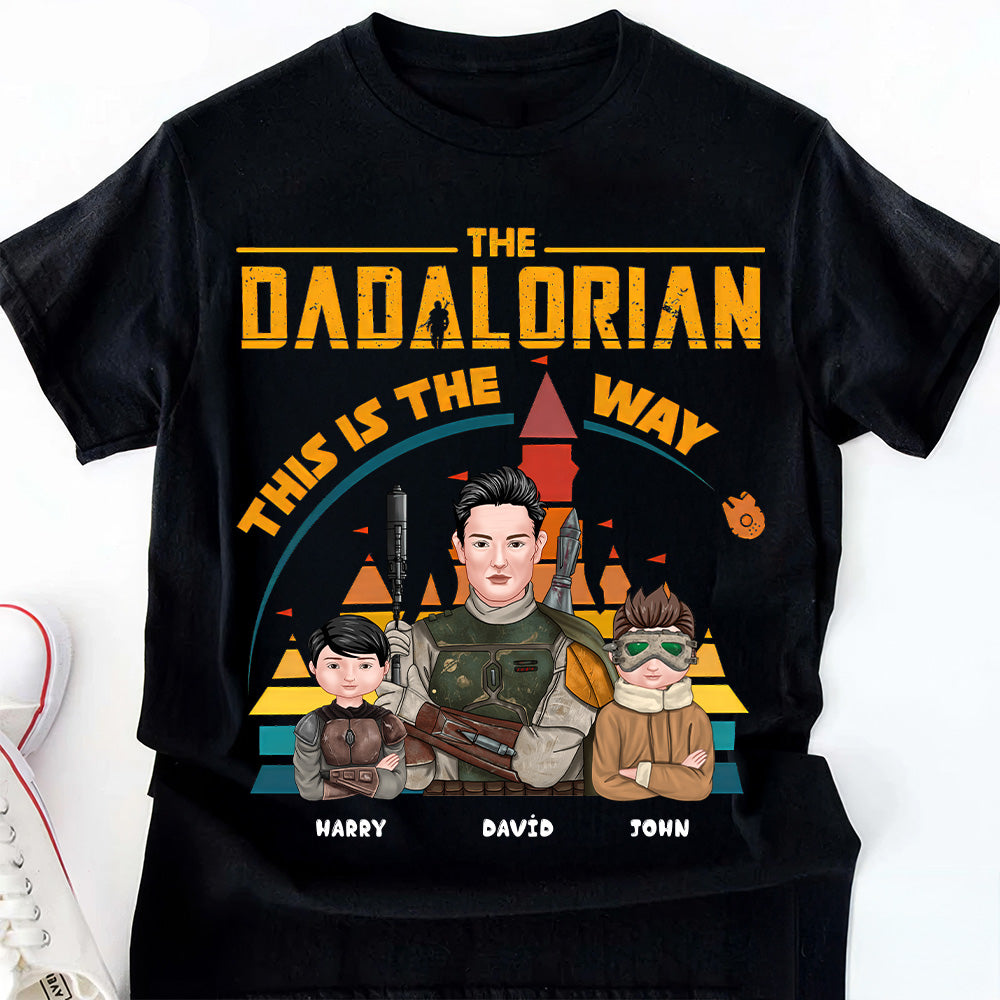 Personalized The Daddalorian Shirt Custom Name Gift for Dad