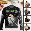 Personalized Star Wars Ugly Sweater Custom Names Couple Gift