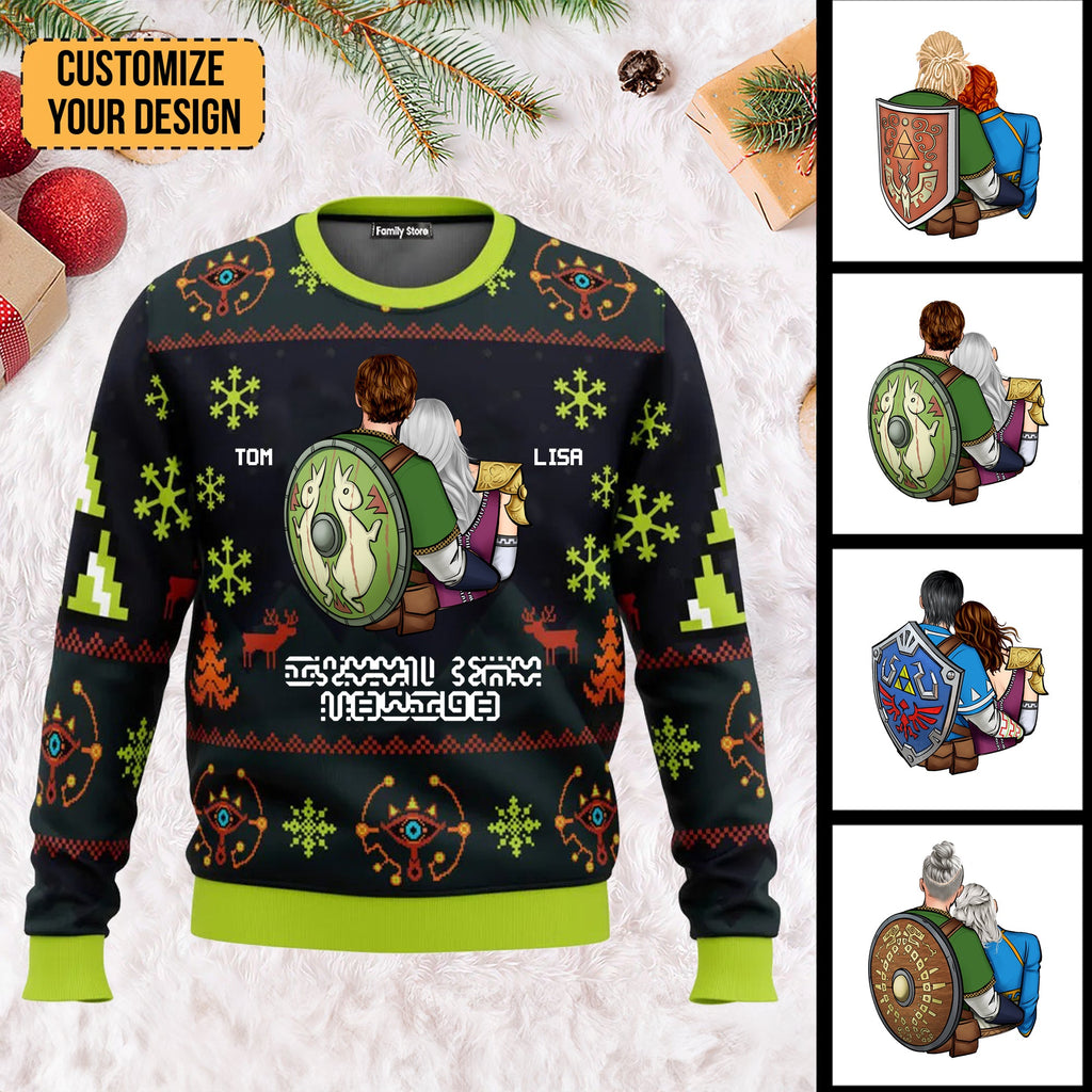Personalized Sheikah Zelda Ugly Sweatshirt for Couples Gift