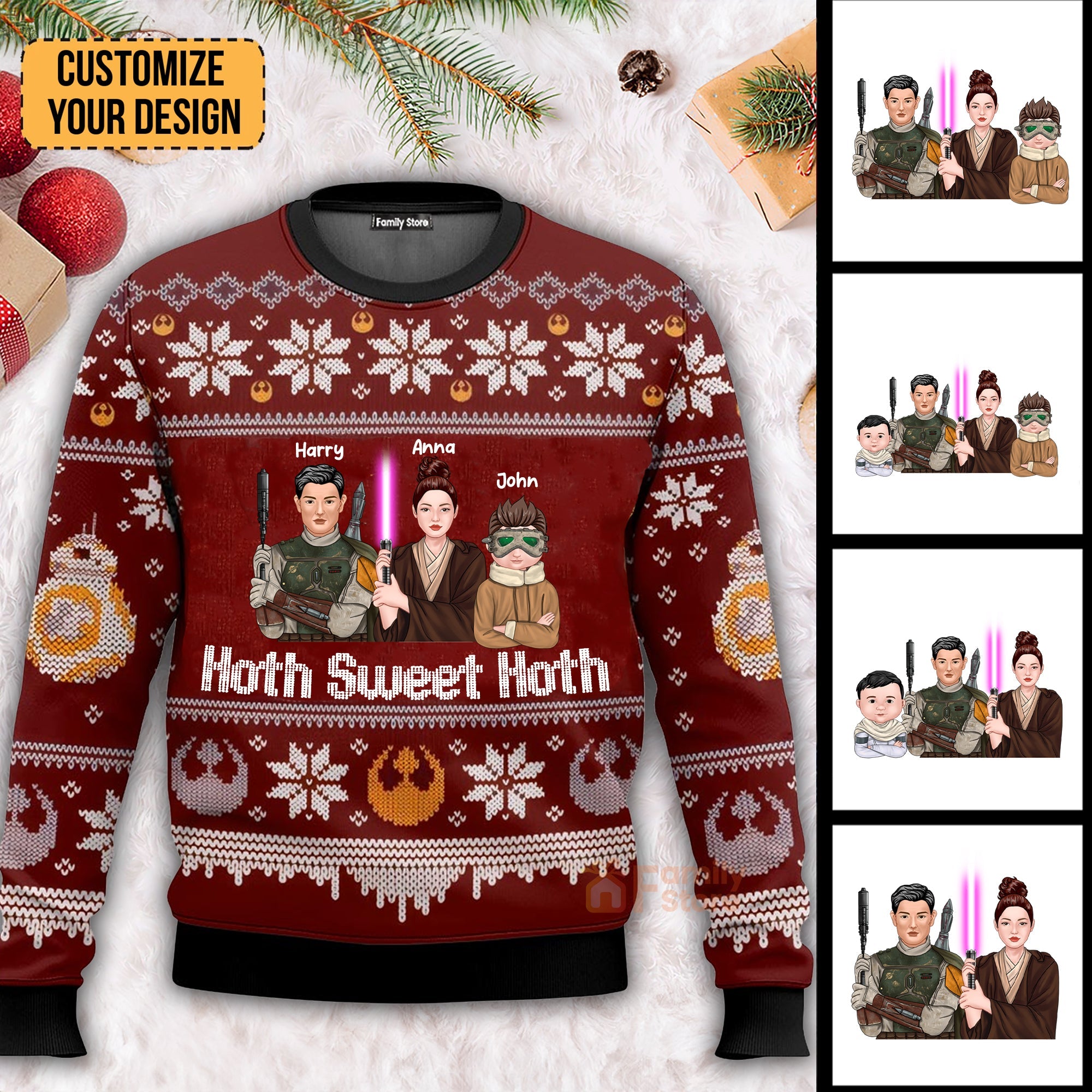 Personalized Ugly Sweater Hoth Sweet Hoth for Family Christmas Gift