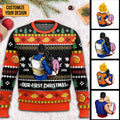 Personalized Ugly Sweater For Couples - Custom Name Holiday Gift